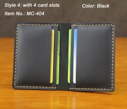 Luxury Handmade Genuine Leather Business Card Holder Men Leather Credit Card Case Small Women Card ID Holder Cover Card Wallet