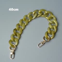New Fashion Woman Bag Accessory Detachable Parts Replacement Chain White Green Resin Luxury Strap Women Acrylic Shoulder Chain