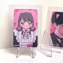Simple White Bench Style Business Card Holder Stand Case Transparent Acrylic Photo Card Desktop Organizer School Office Supplies