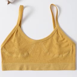 Women U-Neck Thin Strap Ribbed Wireless Bralette Push Up Bras Sport Seamless Underwear Without Pads Sexy Lingerie Crop Top M-XL