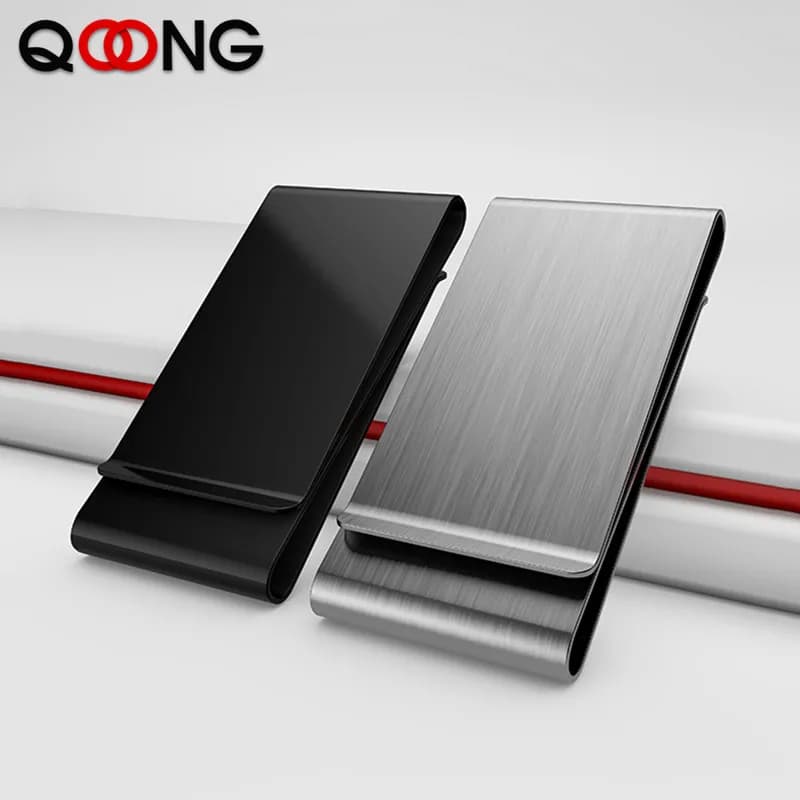 Custom Lettering Stainless Steel Double Sided Men Women Money Clip Wallet Metal Credit Card Money Holder Bill Steel Clip Clamp