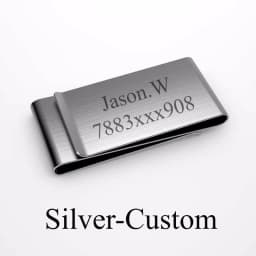 Custom Lettering Stainless Steel Double Sided Men Women Money Clip Wallet Metal Credit Card Money Holder Bill Steel Clip Clamp