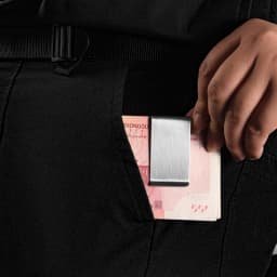 Custom Lettering Stainless Steel Double Sided Men Women Money Clip Wallet Metal Credit Card Money Holder Bill Steel Clip Clamp