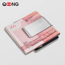 Custom Lettering Stainless Steel Double Sided Men Women Money Clip Wallet Metal Credit Card Money Holder Bill Steel Clip Clamp