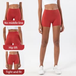 SOISOU Nylon Gym Short Yoga Fitness Women Cycling Shorts Tight Elastic Breathable High Waist Sports Pants No T Lines 13 Colors