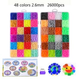2.6mm Mini Hama Beads Fuse Beads Set Puzzles Toy 24 48 72 Color Hama Beads Diy Puzzles High Quality Handmade Gift Children Toy