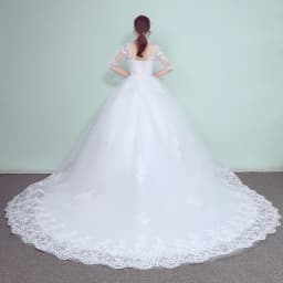 Wedding Dress 2019 The Elegant Half Sleeve Sexy V-neck Court Train Ball Gown Princess Vintage Lace Wedding Dresses Plus Szie