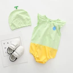 Lovely New Baby Boy Girl Rompers Newborn Infant Toddler Boy Girl Summer Clothes Romper Cotton Jumpsuit Clothes+Hat Set