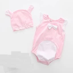 Lovely New Baby Boy Girl Rompers Newborn Infant Toddler Boy Girl Summer Clothes Romper Cotton Jumpsuit Clothes+Hat Set