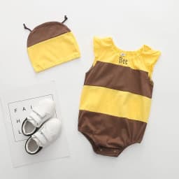 Lovely New Baby Boy Girl Rompers Newborn Infant Toddler Boy Girl Summer Clothes Romper Cotton Jumpsuit Clothes+Hat Set