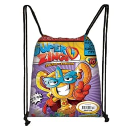 Cartoon Super Zings Drawstring Bag Boys Girls Casual Backpack Youth Lightweight Super Zings Printing Bags Storage Bag Gift