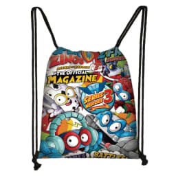 Cartoon Super Zings Drawstring Bag Boys Girls Casual Backpack Youth Lightweight Super Zings Printing Bags Storage Bag Gift