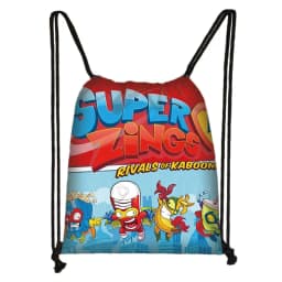 Cartoon Super Zings Drawstring Bag Boys Girls Casual Backpack Youth Lightweight Super Zings Printing Bags Storage Bag Gift