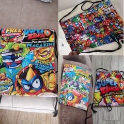 Cartoon Super Zings Drawstring Bag Boys Girls Casual Backpack Youth Lightweight Super Zings Printing Bags Storage Bag Gift