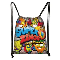 Cartoon Super Zings Drawstring Bag Boys Girls Casual Backpack Youth Lightweight Super Zings Printing Bags Storage Bag Gift