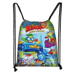 Cartoon Super Zings Drawstring Bag Boys Girls Casual Backpack Youth Lightweight Super Zings Printing Bags Storage Bag Gift