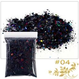 50G/Bag Holographic Mixed Hexagon Shape Chunky Nail Glitter Sequins Sparkly Flakes Slices Manicure Body/Eye/Face Glitter TCF2335