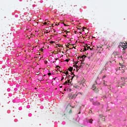 50G/Bag Holographic Mixed Hexagon Shape Chunky Nail Glitter Sequins Sparkly Flakes Slices Manicure Body/Eye/Face Glitter TCF2335