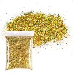 50G/Bag Holographic Mixed Hexagon Shape Chunky Nail Glitter Sequins Sparkly Flakes Slices Manicure Body/Eye/Face Glitter TCF2335