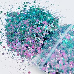 50G/Bag Holographic Mixed Hexagon Shape Chunky Nail Glitter Sequins Sparkly Flakes Slices Manicure Body/Eye/Face Glitter TCF2335