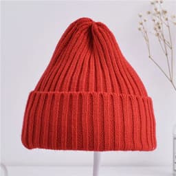 Baby Kids Ribbed Knitted Beanie Hats For Girls Boys Casual Toddlers Windproof Cap 6M-4Years Baby Photography Props Accessories