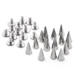 20Pcs Silver Cone Rivet Screw Punk Style Stud Leathercraft Spikes DIY Craft Supplies Clothes Bags Shoes Accessories 5.8*12mm