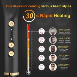 ANLAN Beard Hair Straightening Brush Hot Heated Comb Men Beard Multifunctional Straightener Ceramic Comb Quick Hair Styler