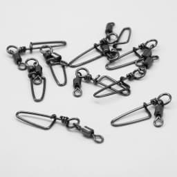 50-100pcs/ 1box Fishing Connector Swivels Interlock Pin Rolling Swivel With Hooked Snap For Fishhook Lure Fishing Accessories