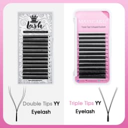 MASSCAKU New Arrival YY Shape Lash Fluffy Individual Eyelash Extensions Natural and Soft Lash Wholesale/Supplies