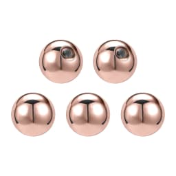 ZS 5-50Pcs 16G Stainless Steel Piercing Screw Replacement Ball Rose Gold Plated Earring Balls Nose Labret Helix Piercing Ball