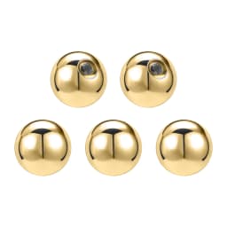 ZS 5-50Pcs 16G Stainless Steel Piercing Screw Replacement Ball Rose Gold Plated Earring Balls Nose Labret Helix Piercing Ball