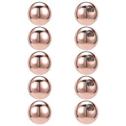 ZS 5-50Pcs 16G Stainless Steel Piercing Screw Replacement Ball Rose Gold Plated Earring Balls Nose Labret Helix Piercing Ball