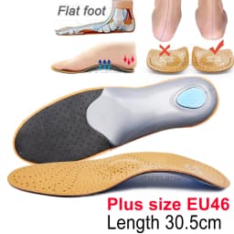 Leather Orthotic Insole For Flat Feet Arch Support Orthopedic Shoes Sole Insoles For Feet Men's Shoes Women Children O/X Leg Pad