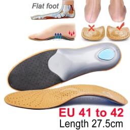 Leather Orthotic Insole For Flat Feet Arch Support Orthopedic Shoes Sole Insoles For Feet Men's Shoes Women Children O/X Leg Pad