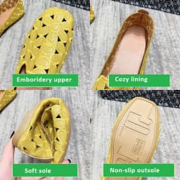 Size 35-42 Square Toe Summer Shoes for Women Embroidery Designer Shoes Soft Slipon Loafers Moccasin Leisure Women's Ballet Flats