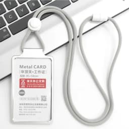 ID Card Holder Business Card Holder Desk Accessories Photocard Holder Aluminum Alloy Office Supplies Stationery Holder Cards
