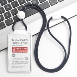 ID Card Holder Business Card Holder Desk Accessories Photocard Holder Aluminum Alloy Office Supplies Stationery Holder Cards