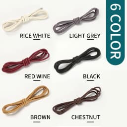 Cotton Waxed Shoelaces Round Oxford Shoe laces Boots Laces Waterproof Leather Shoelace Length 60/80/100/120/140/180cm 6 Color