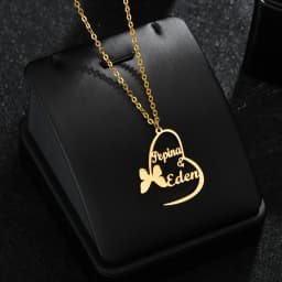 Fashion Custom Name Necklaces for Women Stainless Steel Personalized Summer Choker Letter Heart Butterfly Pendant Jewelry Gift