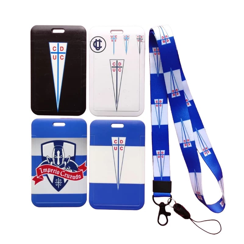 Chile Football Team Card Holder Neck Strap Students Name Card Case Lanyard Child Visit Door Identity Credit Badge Cards Cover