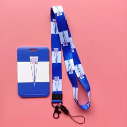 Chile Football Team Card Holder Neck Strap Students Name Card Case Lanyard Child Visit Door Identity Credit Badge Cards Cover