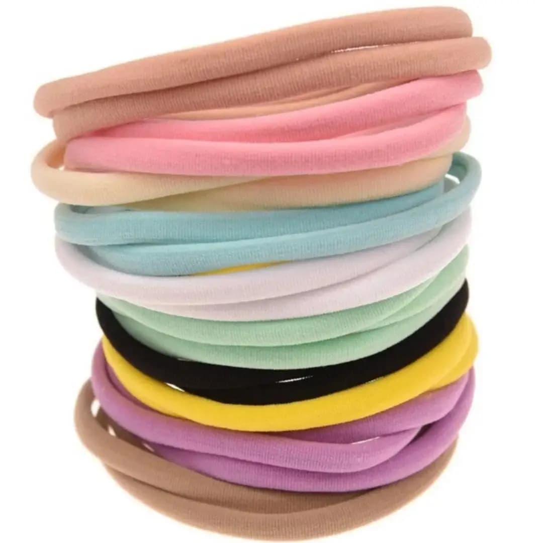 20Pcs/Lot Baby Girl DIY Nylon Headbands Soft Traceless Stretchy Headband for Children Hair Band Girl Elastic Hair Accessories