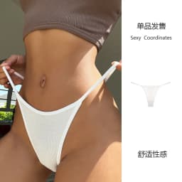 SP&CITY Simple Striped Thin Sexy Thongs Fashion Sports Women's Underwear Low Waist Traceless Panties Cotton Seamless Briefs