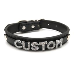 Goth Black PU Leather Customized Name Necklaces Sexy Letters Collar Choker Personalized Cosplay Custom Chocker Jewelry Gift