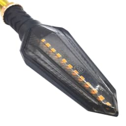 E24 Motorcycle Turn Signals Flowing Turn Signal Light 12LED Turn Signal Indicator Amber Light Blinker 12V M10 Approved E-Mark
