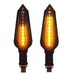 E24 Motorcycle Turn Signals Flowing Turn Signal Light 12LED Turn Signal Indicator Amber Light Blinker 12V M10 Approved E-Mark