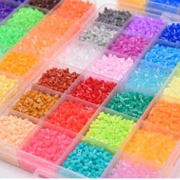 2.6mm Perler Hama Beads Set 3D Puzzle Iron Beads Toy Kids Creative Handmade Craft DIY Gift Fuse Beads Have Large Pegboard