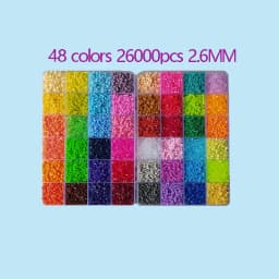 2.6mm Perler Hama Beads Set 3D Puzzle Iron Beads Toy Kids Creative Handmade Craft DIY Gift Fuse Beads Have Large Pegboard