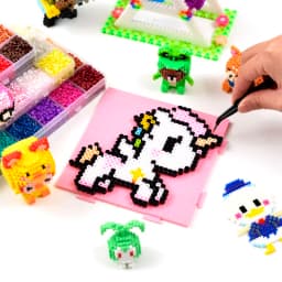 2.6mm Perler Hama Beads Set 3D Puzzle Iron Beads Toy Kids Creative Handmade Craft DIY Gift Fuse Beads Have Large Pegboard