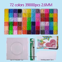 2.6mm Perler Hama Beads Set 3D Puzzle Iron Beads Toy Kids Creative Handmade Craft DIY Gift Fuse Beads Have Large Pegboard